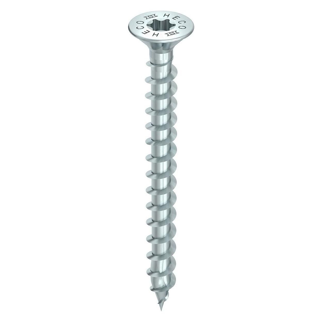 HECO TOPIX-Plus Spaanplaatschroef 4x45mm Platkop Verzinkt Voldraad HD-20 (500 stuks)