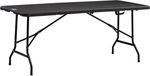 Outsunny Gartentisch Stahl, HDPE Dunkelgrau