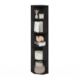 Furinno ECON Hoekplank, hoekboekenkast met 5 niveaus, opbergrek, tentoonstellingsrek, boekenkast, voor organisatie en opslag in de woonkamer, kantoor, espresso