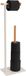 Tendance Toiletrolhouder en reserverolhouder - vrijstaand - wit - metaal/bamboe - 70 cm