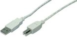 LogiLink 1.8m USB 2.0 USB-A naar USB-B Kabel Grijs
