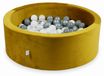 Ballebad 200 stuks, 90x30 cm, fluweel, goudkleur: wit, zilver, parelmoer, grijs