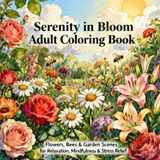 Serenity in Bloom Adult Coloring Book