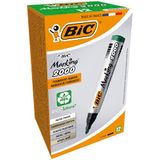 BIC Marking 2000 Permanent Marker, met vaste ronde punt, 12 stuks, groen, voor het beschrijven van metaal, hout & co