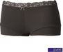 Avet Kanten boxershort dames 38832 - Dames onderbroek - kanten ondergoed -badstof kruisje - wit en zwart - Zwart / S