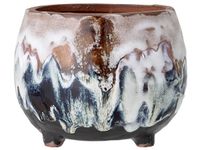 Bloomingville Cozy Bloempot Terracotta Bruin Blauw 14cm