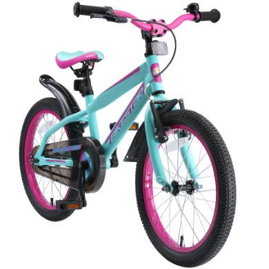 BIKESTAR Kinderfiets Urban Jungle 18 Berry & Turquoise