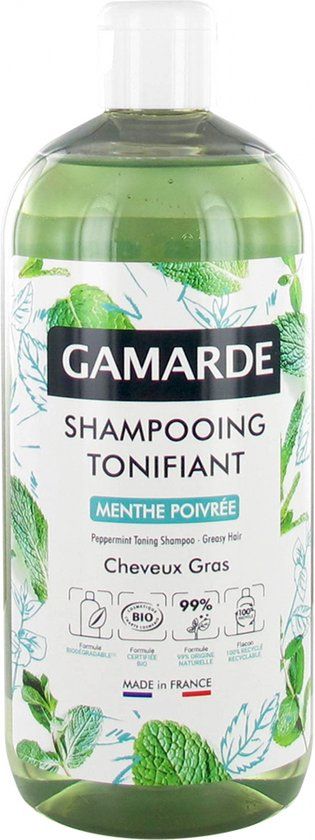 Gamarde Toning Shampoo Pepermunt Biologisch Vet Haar 500 ml