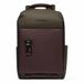 Piquadro Leather Backpack Laptop 15.6" Unisex Green Dark Brown
