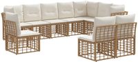vidaXL Hoek loungeset Naturel Polyester