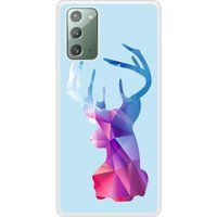 Samsung Bedrukt siliconen hoesje compatibel met Galaxy Note 20 Cerf Hipster Bleu