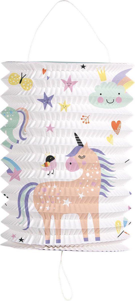 Folat Lampion - Eenhoorn - 16cm - Multi