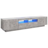 VidaXL TV-meubel met LED-verlichting, 180x35x40 cm, betongrijs