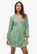 Superdry Robe portefeuille imprimée à manches longues - Femme - Meadow Ditsy Green - UK8-EU36