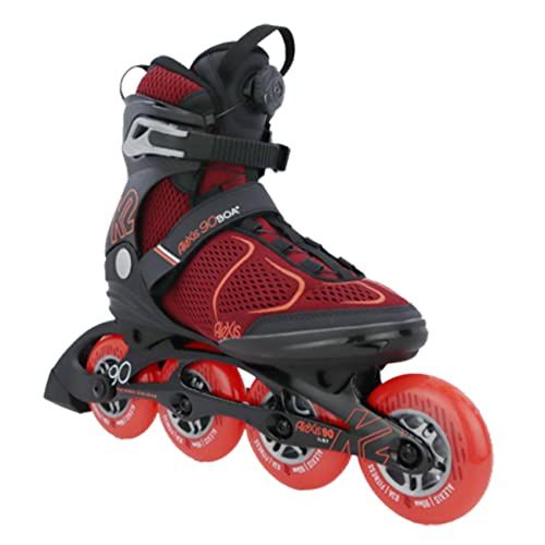 K2 Skate Alexis 90 BOA dames inline skates — Burgandy - oranje — 30G0817, EU: 35 (UK: 2.5 / US: 5)