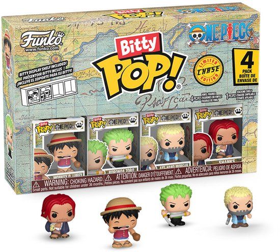 Funko One Piece Luffy (Bitty Pop!) vinylfiguurtjes (Set van 4) Unisex Funko Pop! - Neutraal - Standard