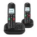 ALCATEL XL685 Voice Duo – draadloze DECT Senior XL-telefoon met antwoordapparaat – display met hoge leesbaarheid – grote toetsen – audio boost – handsfree – oproepblokkering – 2 handsets – zwart