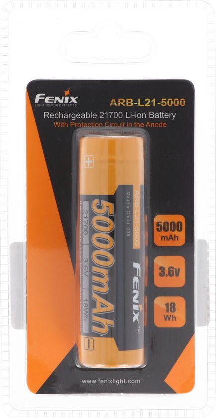 Fenix ARB-L21-5000 21700 Li-ion accu, 5000 mAh