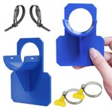 Porte-tuyau de piscine - Lot de 2 - ABS - Bleu - Pour tuyaux de 26 à 38 mm