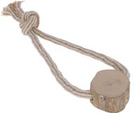 Kerbl Pet Werpspeelgoed S, jute/boom- wol, met koffiehout, 27 cm