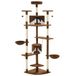 Chat poteau griffoir avec poteaux griffoirs en sisal 203 cm brun et blanc