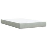 VidaXL Boxspringbed met matras, fluweel, lichtgrijs, 140x190 cm