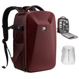 K&F Concept Harde rugzak voor DSLR-camera met laptopvak van 15 tot 15,6 inch, waterdichte hoes compatibel met Canon/Nikon/Sony/DJI Mavic drone