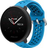 Strap-it Polar Siliconen sport bandje met gaatjes - Lichtblauw
