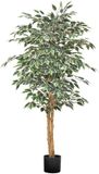 Vevor Kunstmatige Ficusboom Kunstplant met Zwarte Pot Binnendecoratie 1524mm