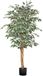 Vevor Kunstmatige Ficusboom Kunstplant met Zwarte Pot Binnendecoratie 1524mm