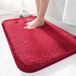 HORCONDORM S.R.L. Tapis de bain 60 x 90 cm, antidérapant, doux, absorbant l'eau, en microfibre, pour la salle de bain, lavable en machine, pour baignoire, douche et salle de bain, Rouge