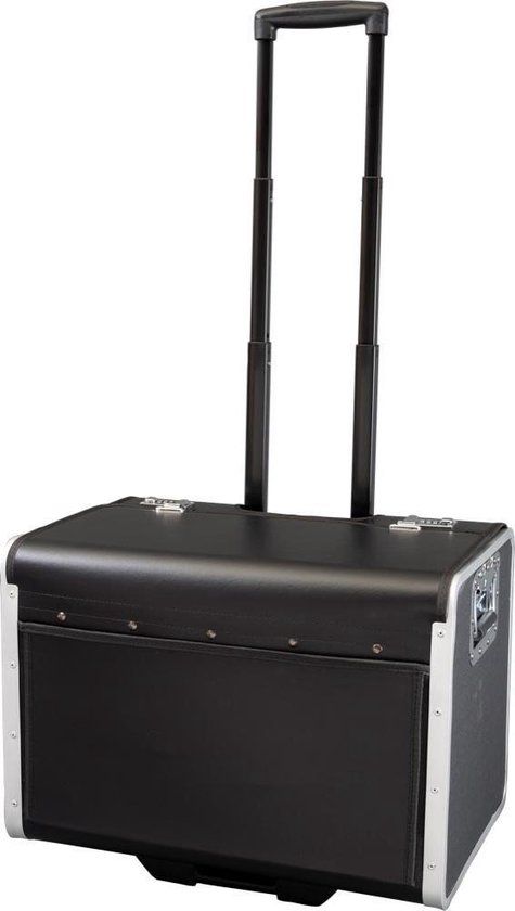 Alassio Parma Trolley Pilotenkoffer - Zwart - 18 inch - Imitatieleer