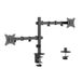 Gembird MA-D2-03 - Dubbele monitorarm voor bureau-montage, 17”-32” - Zwart