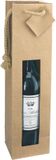 SdV True Brands 20 stuks Luxezak met venster kraft Cadeauverpakking 1 wijnfles