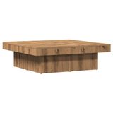 VidaXL Salontafel 90x90x28 cm bewerkt hout artisanaal eikenkleur