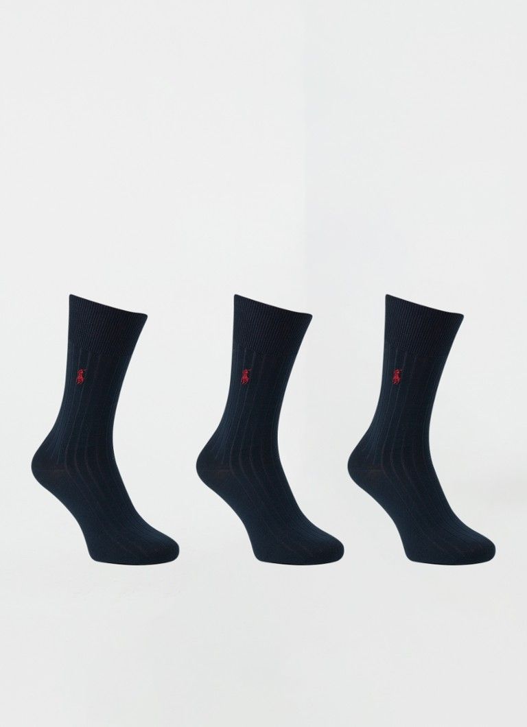 Ralph Lauren Sokken met logoborduring 3-pack