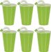 Juypal Hogar Juypal Drinkbeker met deksel en rietje - 12x - groen - kunststof - 450 ml