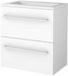 Basic Line Start 39 Badkamermeubelset - Ondiep - 60 x 39 cm - Met Grepen - 2 Lades - Acryl Wastafel - Zonder Kraangat - Ice White