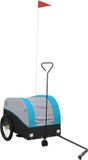 vidaXL Fietstrailer - 45 kg - IJzer - Zwart en Blauw