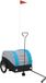 vidaXL Fietstrailer - 45 kg - IJzer - Zwart en Blauw
