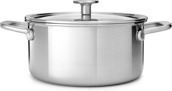 KitchenAid Multi-Ply RVS Koekenpan - ø24 cm - 4,9L - Inductie - Zilver