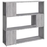 VidaXL Boekenkast/kamerscherm 100x24x94 cm grijs eikenhout
