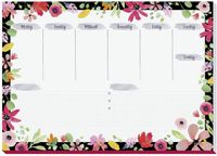 Sigel Flower Love JS100 Bureau onderlegger Weekplanner