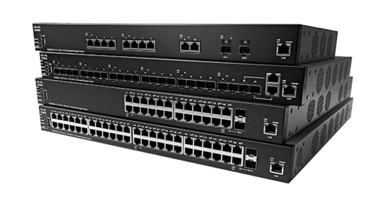 Cisco SX350X-08-K9-EU - Netwerk switch - Zwart