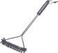 Westmark BBQ-borstel 46cm – lange steel, ideaal voor het schoonmaken van je BBQ, zowel voor gietijzer als roestvrij staal, met praktische lederen lus – roestvrij staal, PP