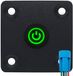 ProRide Interrupteur à bouton-poussoir en métal Panneau encastrable 12V ON-OFF - 12mm - avec Câble de connexion - 12V/24V - Indicateur LED Vert