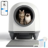 Merkloos Zelfreinigende kattenbak - 90 liter - XXL - Met app