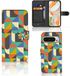 B2Ctelecom Google Pixel 9 | 9 Pro Telefoon Hoesje Funky Retro Book Case Kunstleer Siliconen TPU Abstract Design