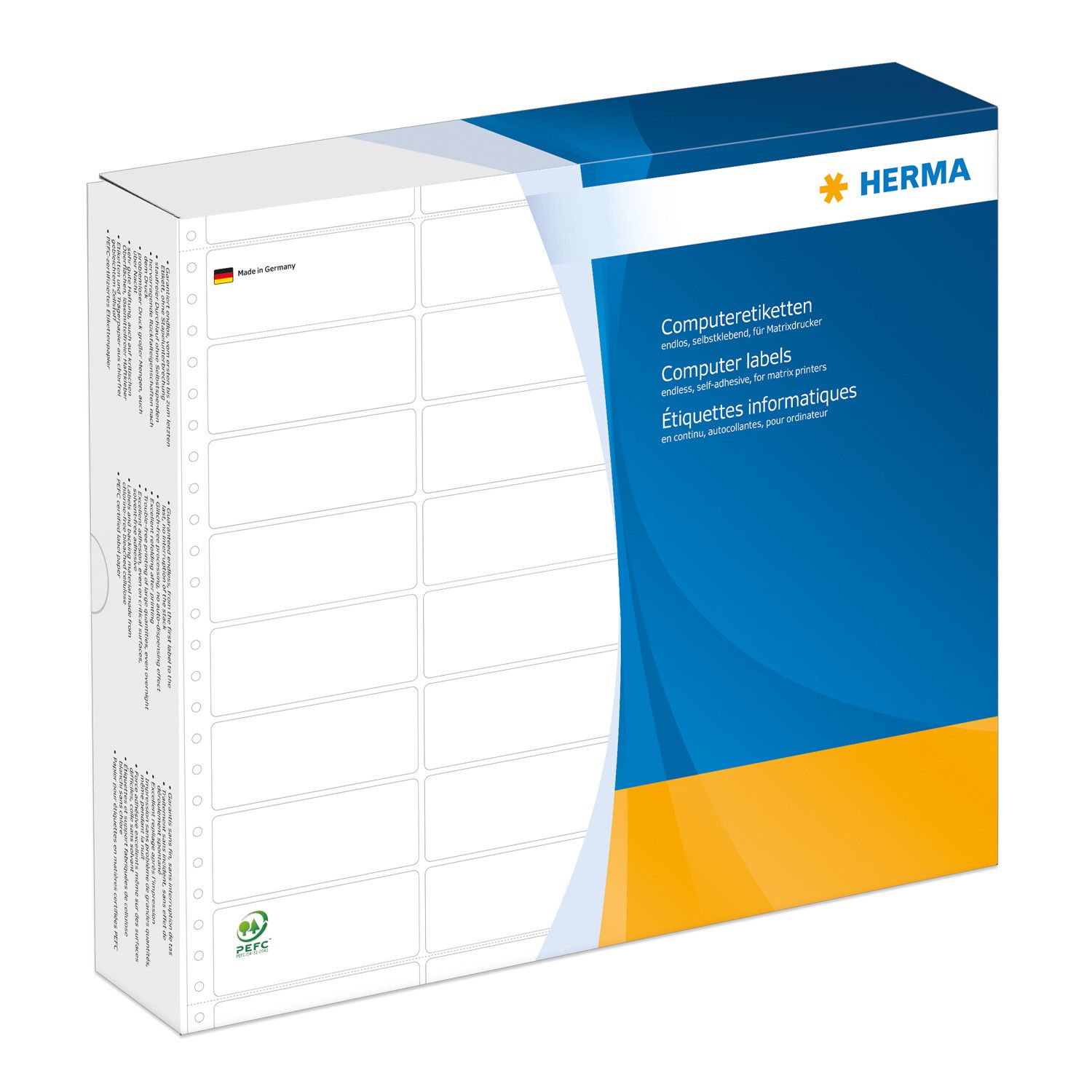 HERMA Computeretiketten 81.28x35.7mm 16000 Stuks - Wit