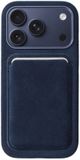 Rosso Avanti Apple iPhone 17 Pro Hoesje Alcantara MagSafe met Wallet Blauw